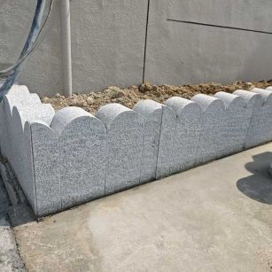 咸阳芝麻白花边石  围边石